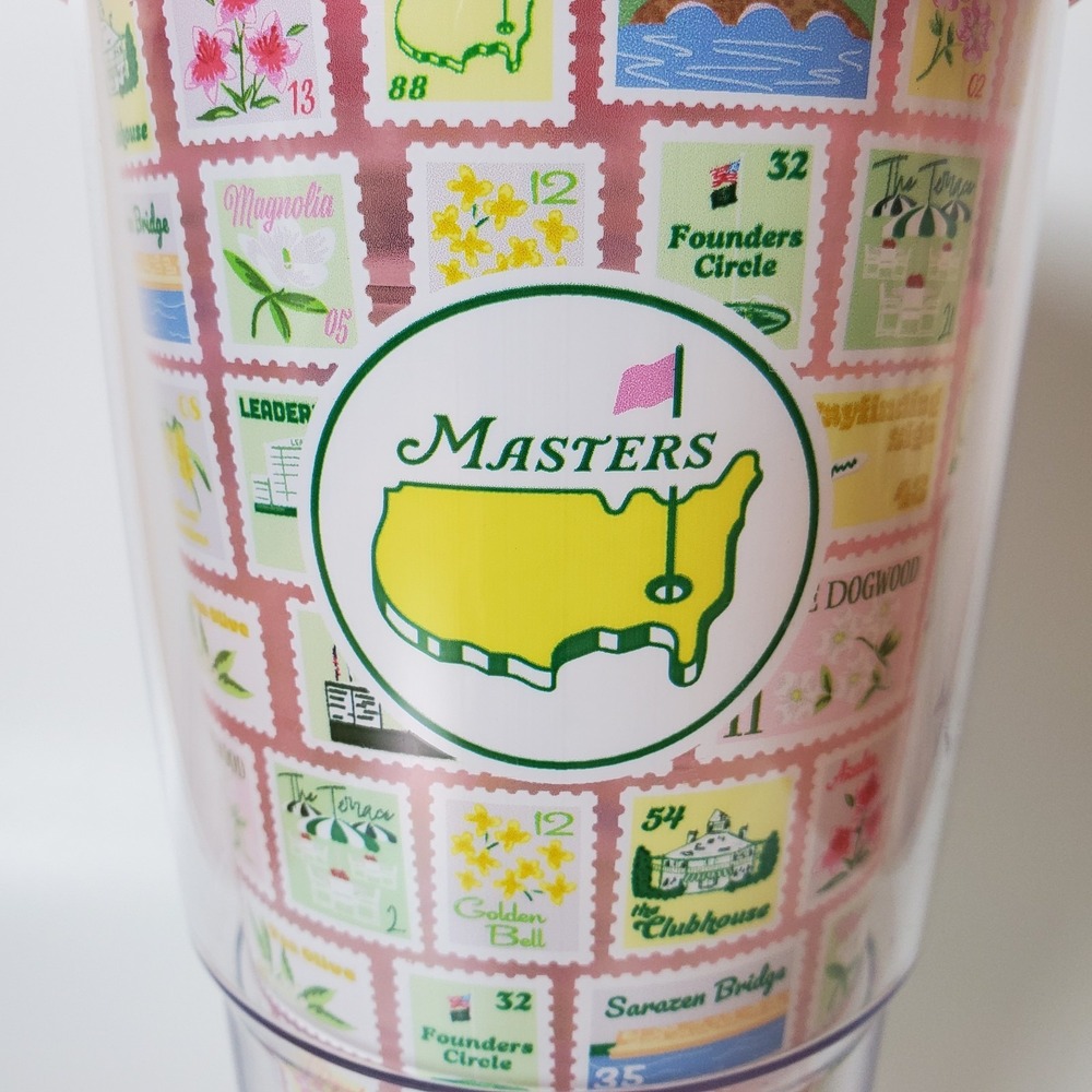 Masters Augusta National Golf Tournament Tervis Pink Stamp Design